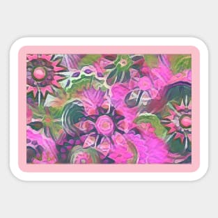 PINK Floral Pattern Sticker